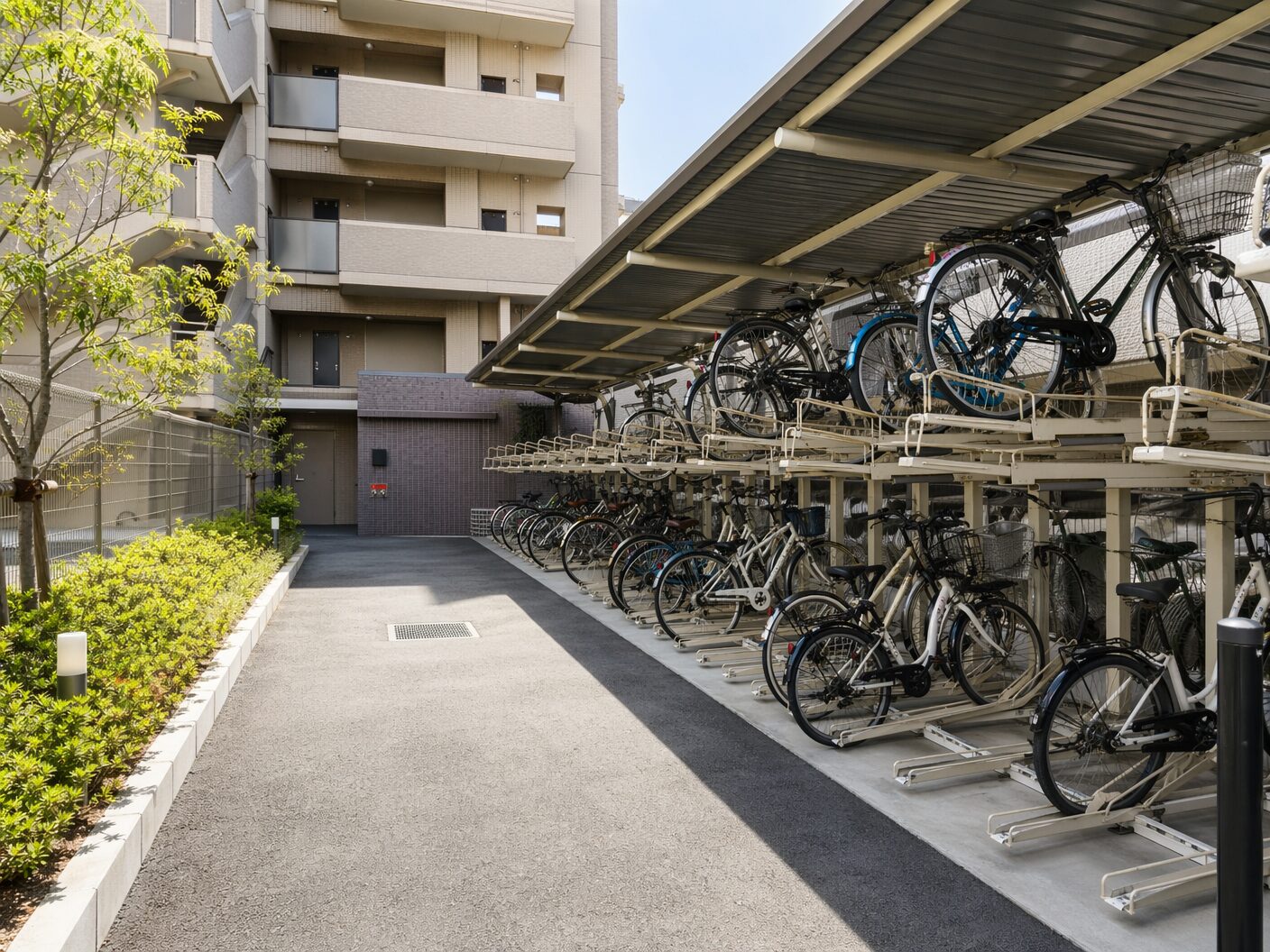 管理の質を物語る整然とした駐輪場